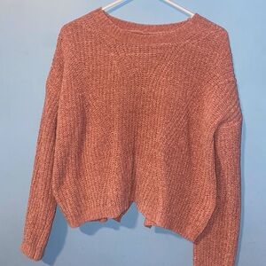 HIPPIE ROSE- Super Soft Pink Sweater with Open Back Design